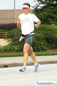 Michael Warshauer leading the pack at the Vinings Downhill 5K Run for the Kids.