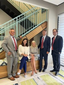 Warshauer Woodward Atkinks, LLC partners (left to right) Bill Atkins, Natalie Woodward, Lyle Griffin Warshauer, Michael Warshauer, and Trent Shuping